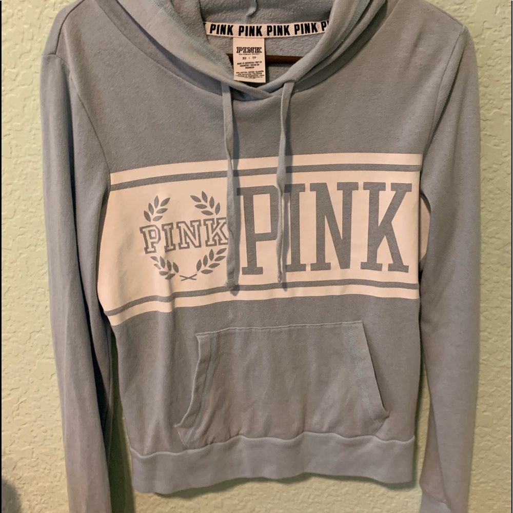 baby blue PINK hoodie